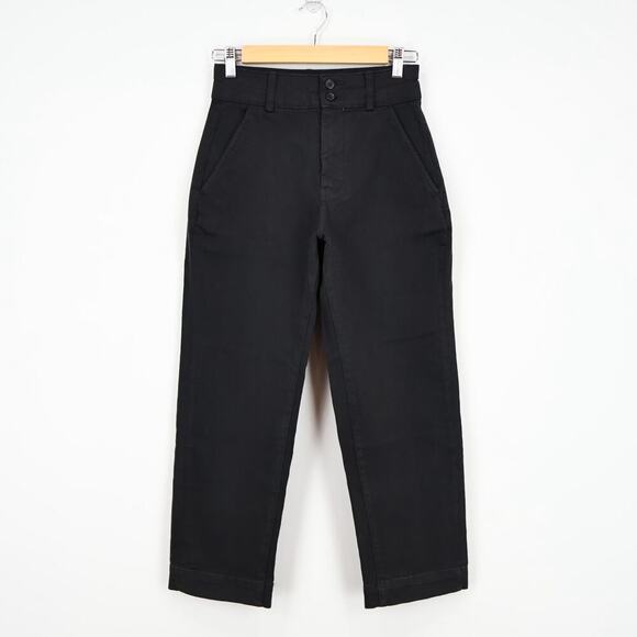 Everlane Women's Organic Straight Leg Pant Black Size 0 NWOT - Picture 1 of 7